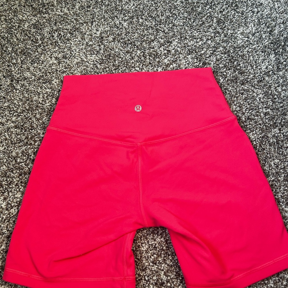 lululemon athletica align 6” shorts bright pink